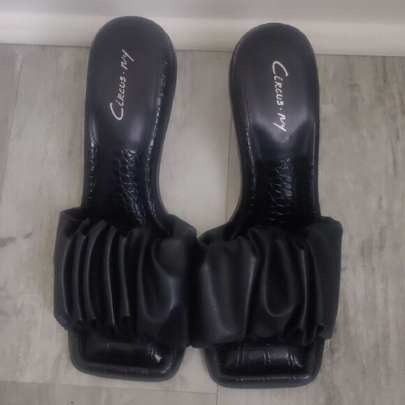 Circus NY By Sam Edelman Black Slide Heels - Picture 3 of 7